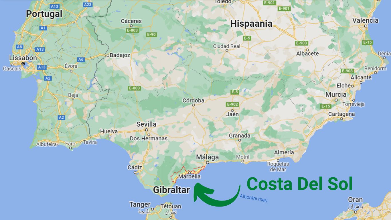 Waar ligt de Costa del Sol?