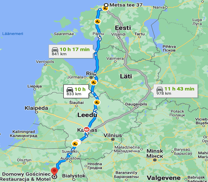 Autoga HIspaaniasse - päev 1