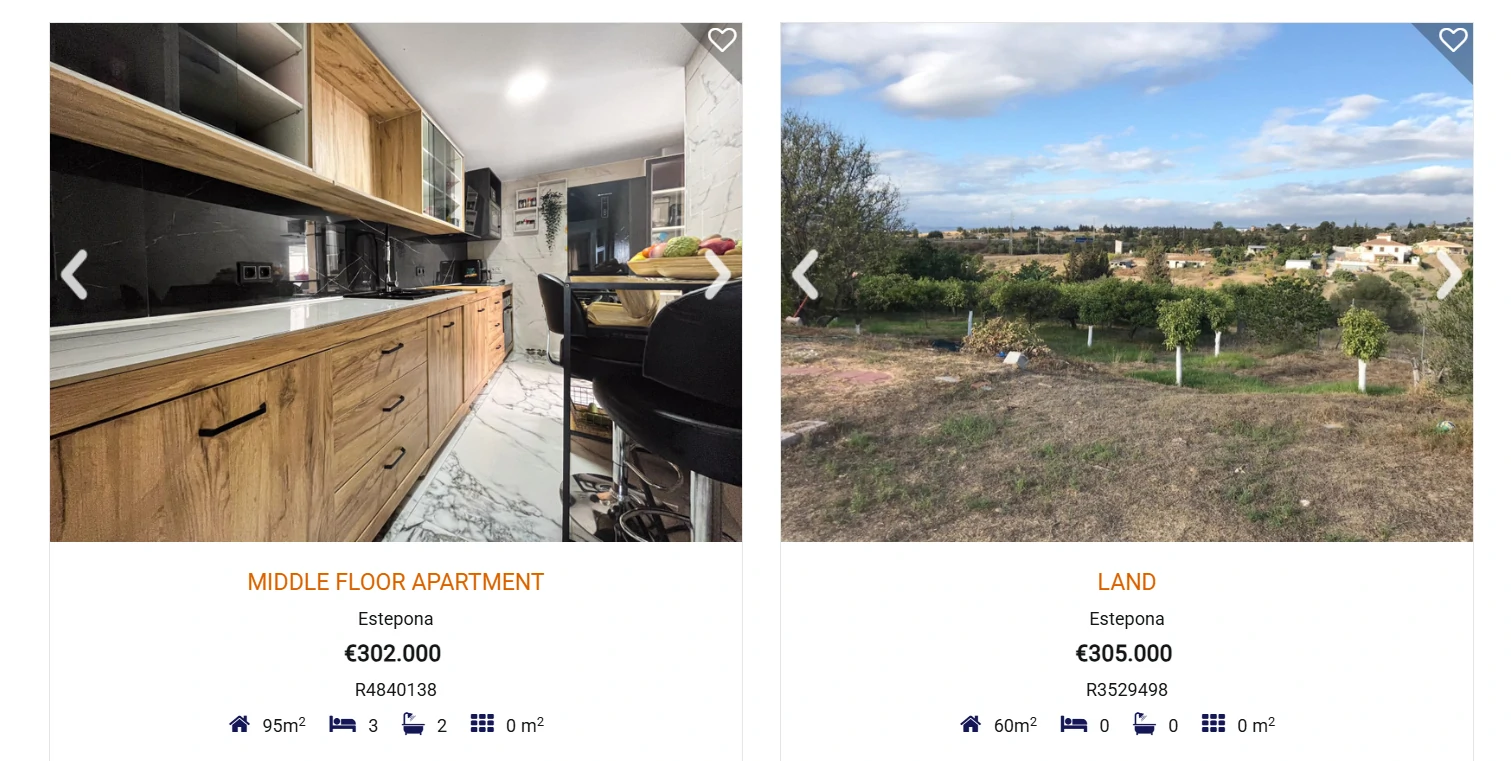 Real estate properties in Estepona